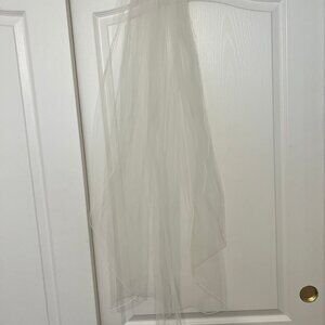 JL Johnson - Rum Pink Bride Veil - 40 Inch Long to 25 In Long - Goes With Ivory!